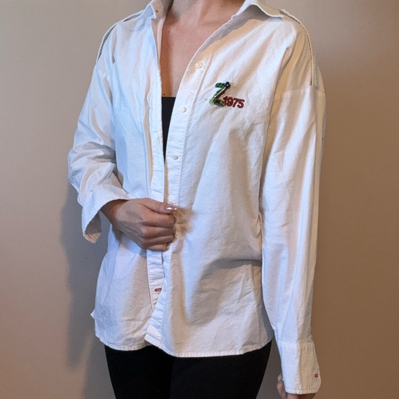 Oversized White Button Up Shirt - Picture 5 of 7